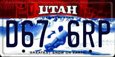 UT license plate D676RP