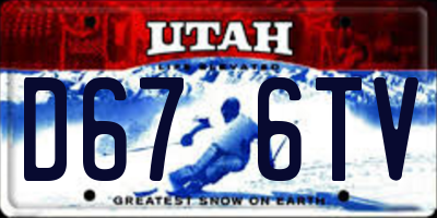 UT license plate D676TV