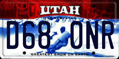 UT license plate D680NR