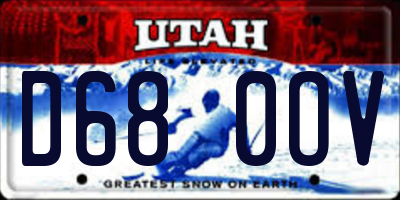UT license plate D680OV