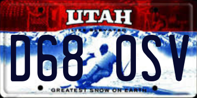 UT license plate D680SV