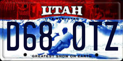 UT license plate D680TZ