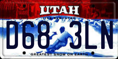 UT license plate D683LN