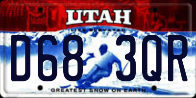 UT license plate D683QR