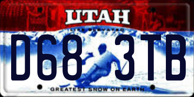 UT license plate D683TB
