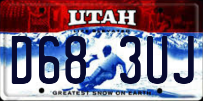 UT license plate D683UJ