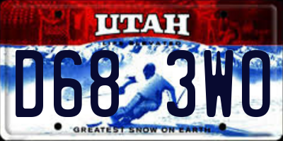 UT license plate D683WO