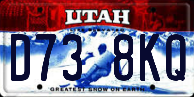 UT license plate D738KQ