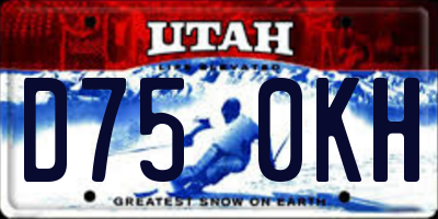 UT license plate D750KH