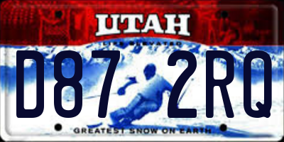 UT license plate D872RQ