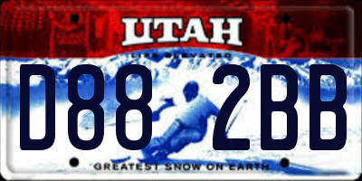 UT license plate D882BB
