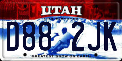 UT license plate D882JK