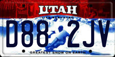 UT license plate D882JV
