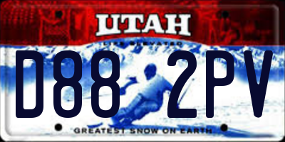 UT license plate D882PV