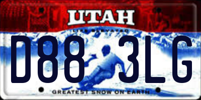 UT license plate D883LG