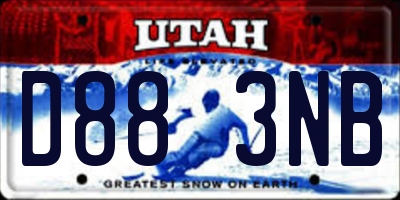 UT license plate D883NB