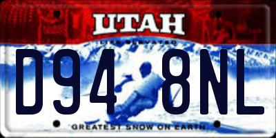 UT license plate D948NL