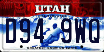 UT license plate D949WQ