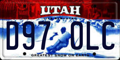 UT license plate D970LC