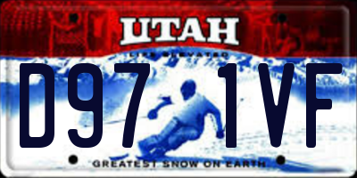 UT license plate D971VF