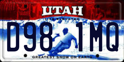 UT license plate D981MQ