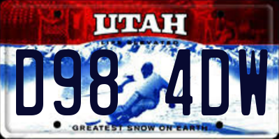 UT license plate D984DW