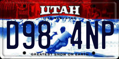 UT license plate D984NP