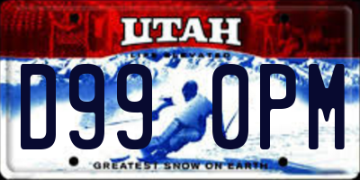 UT license plate D990PM