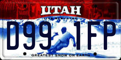 UT license plate D991FP