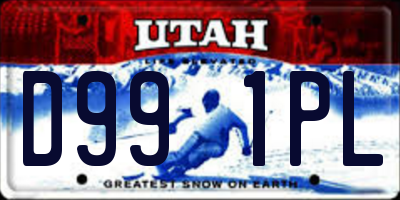 UT license plate D991PL