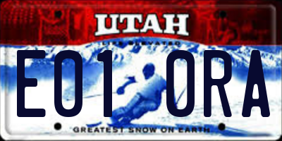 UT license plate E010RA