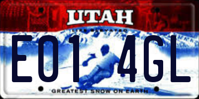 UT license plate E014GL