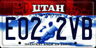 UT license plate E022VB