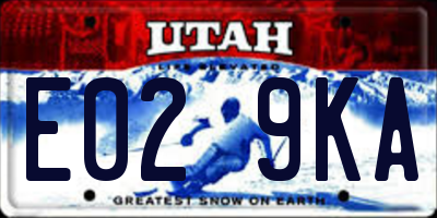 UT license plate E029KA