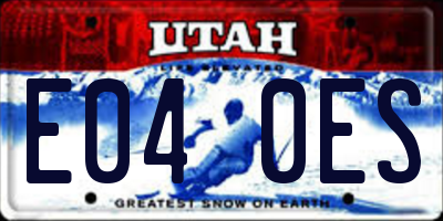 UT license plate E040ES
