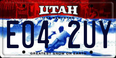UT license plate E042UY