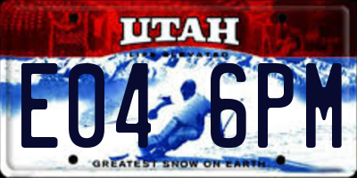 UT license plate E046PM