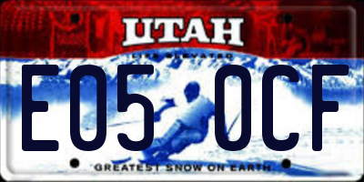 UT license plate E050CF