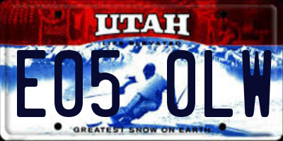 UT license plate E050LW