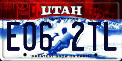 UT license plate E062TL