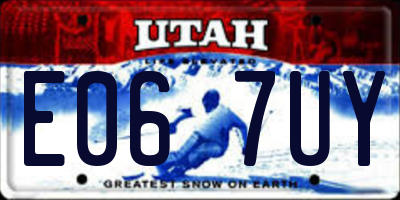 UT license plate E067UY