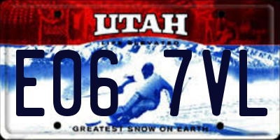 UT license plate E067VL