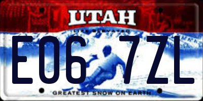 UT license plate E067ZL