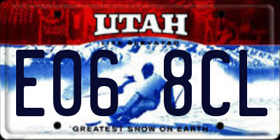 UT license plate E068CL
