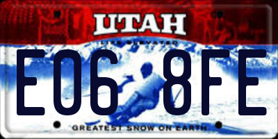 UT license plate E068FE