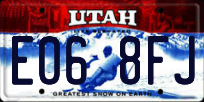 UT license plate E068FJ