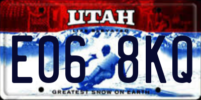 UT license plate E068KQ