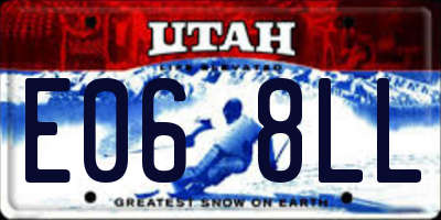 UT license plate E068LL