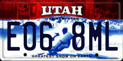 UT license plate E068ML