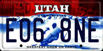 UT license plate E068NE